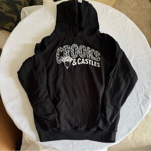 Crooks & Castles Black Hoodie with Logo